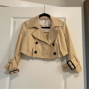 Free People Cropped Trench Coat